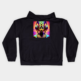 Ancient Egyptian Psychedelic Afrofuturism Music Kids Hoodie